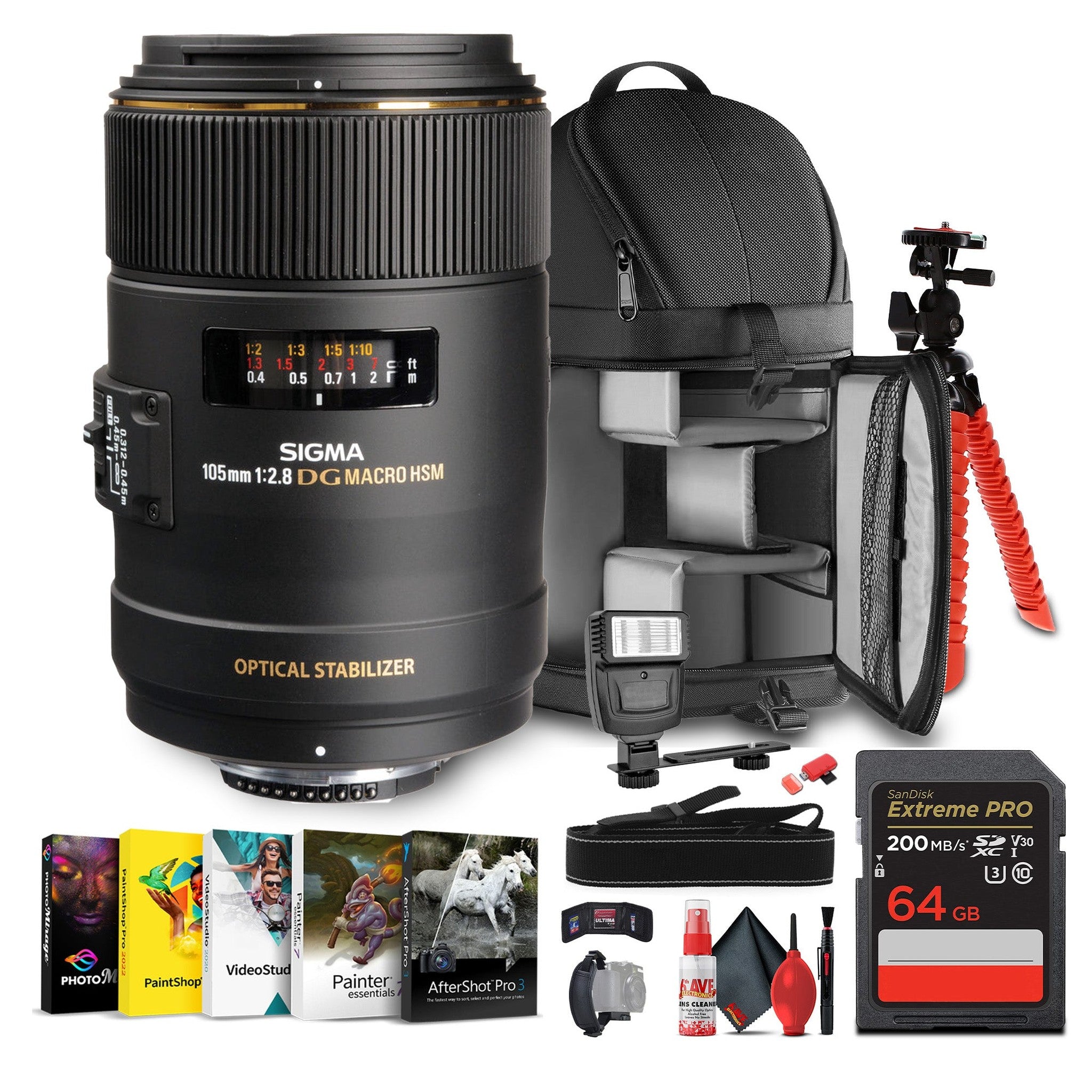 Sigma 105mm f/2.8 EX DG OS HSM Macro Lens for Nikon F Sigma
