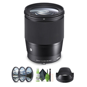 Sigma 16mm f/1.4 DC DN Contemporary Sony E Mount Bundle 2
