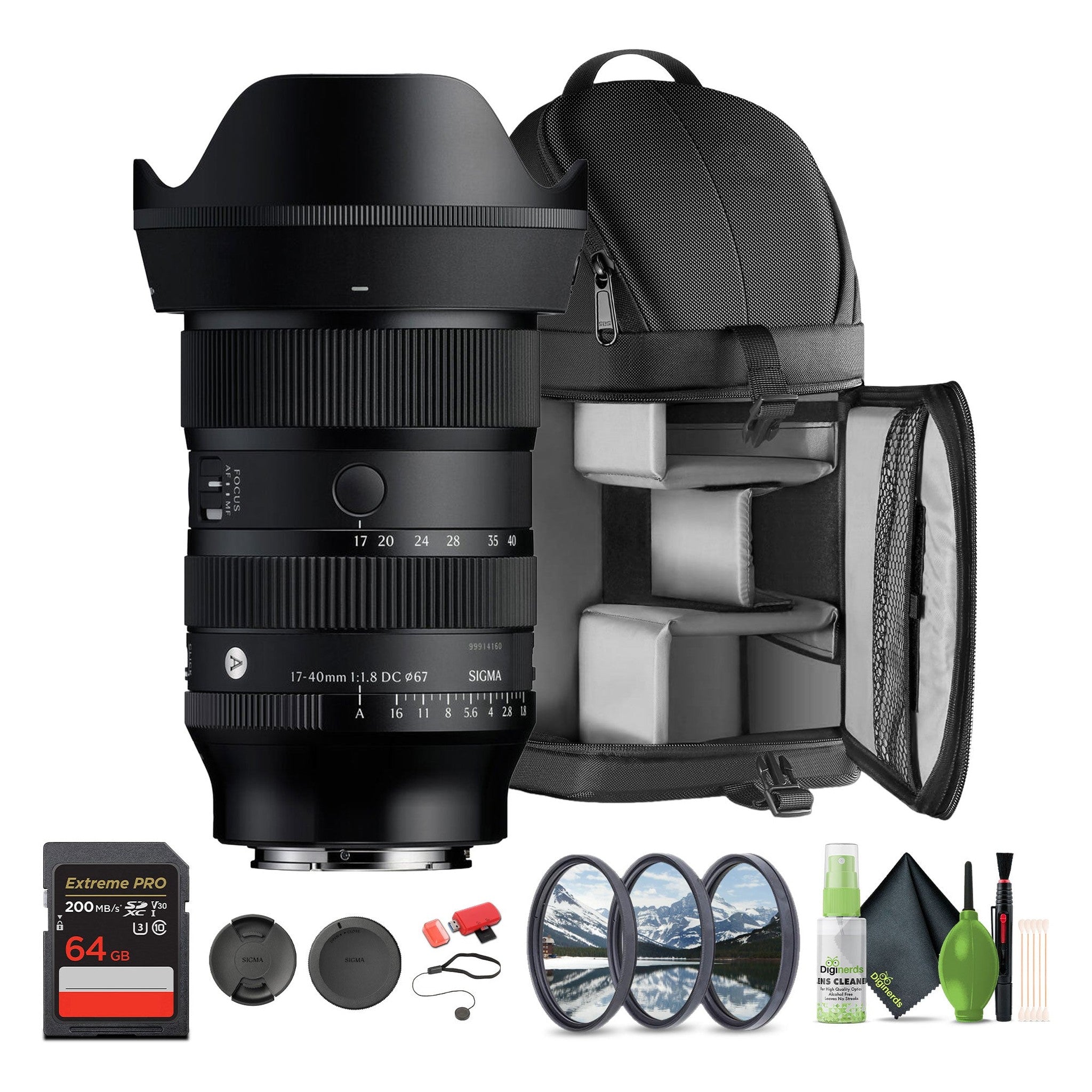Sigma 17-40mm f/1.8 DC Art Lens Sony E Bundle 1