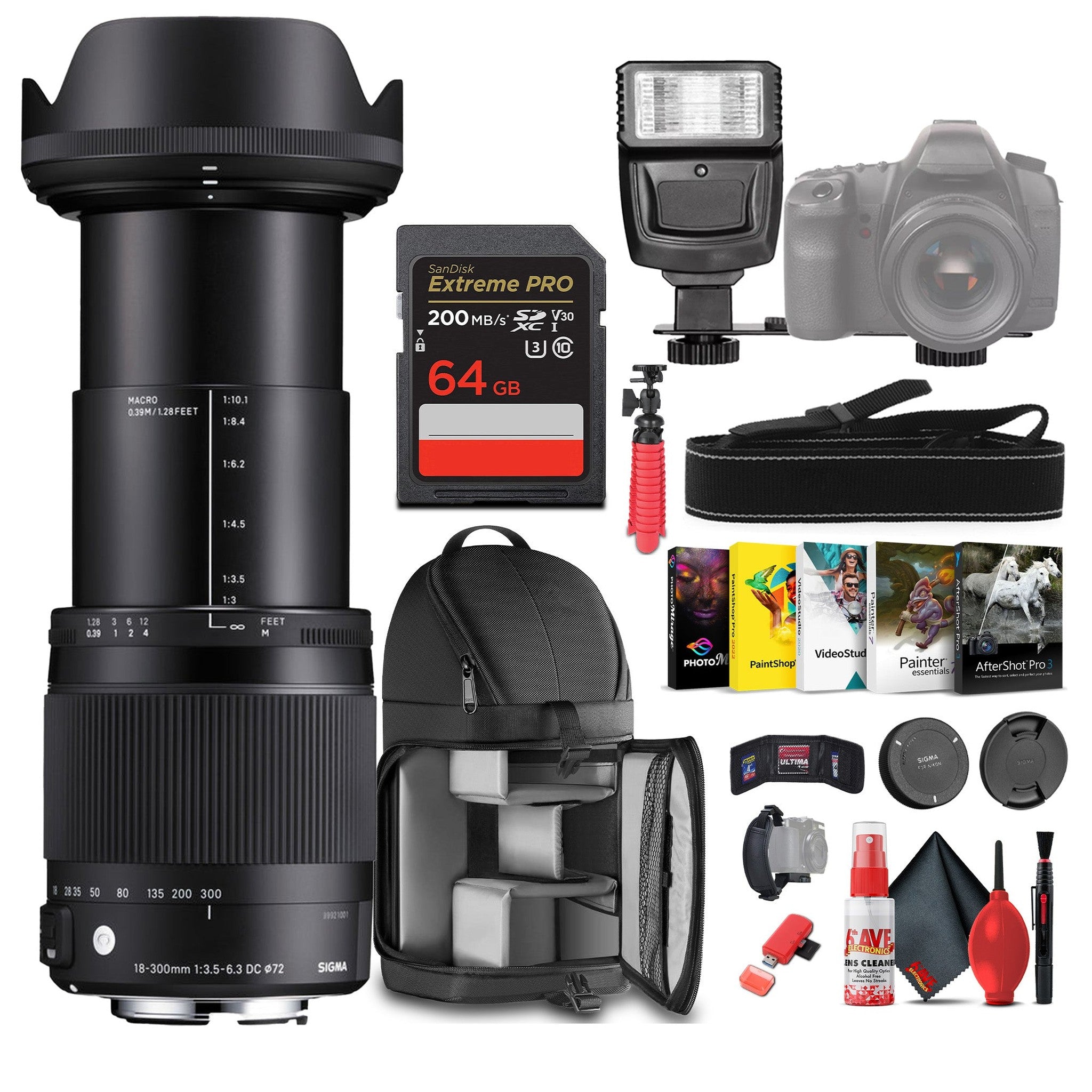 Sigma 18-300mm f/3.5-6.3 DC Macro OS HSM Contemporary Lens for Nikon F Sigma