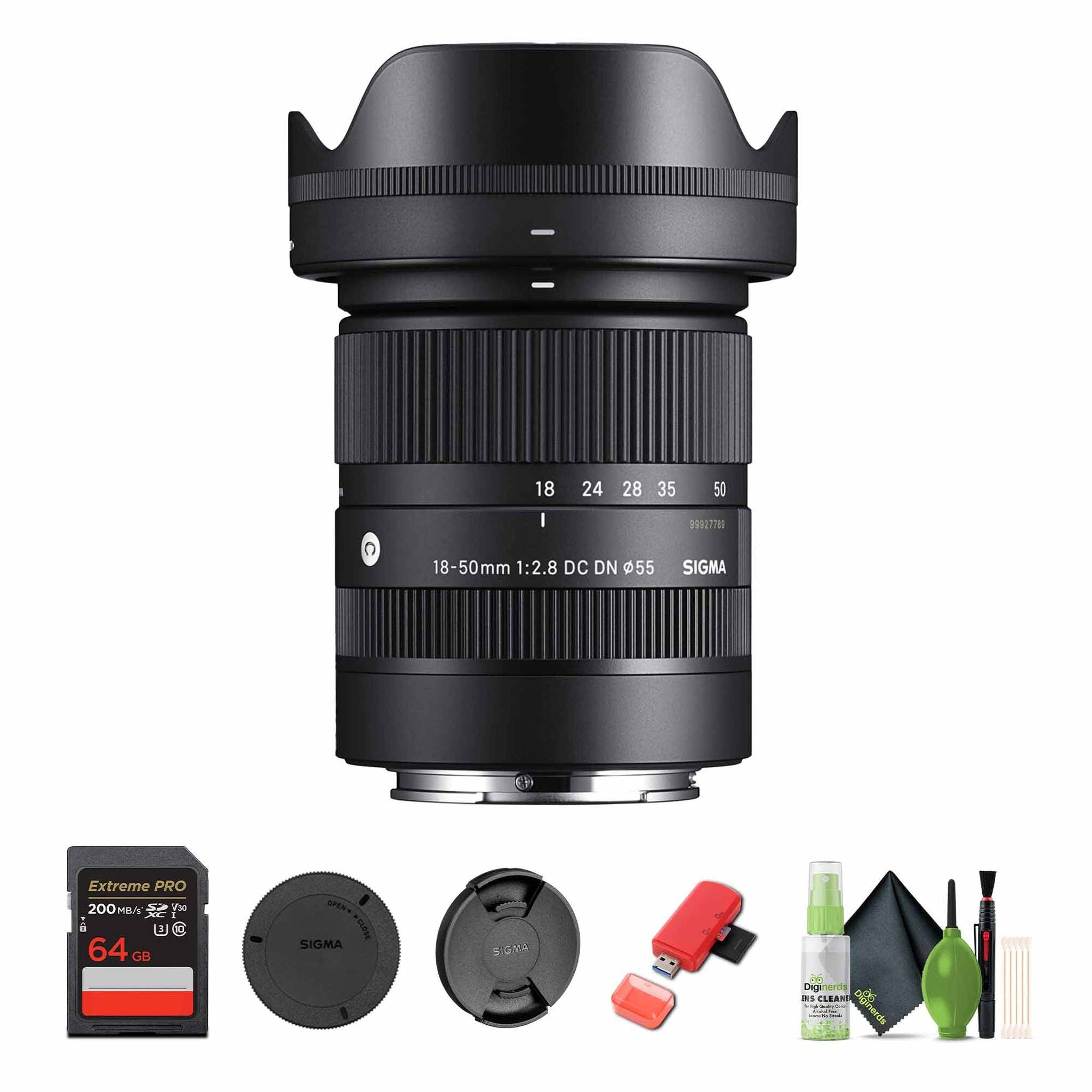Sigma 18-50mm f/2.8 DC DN Contemporary Sony E Bundle MEM C