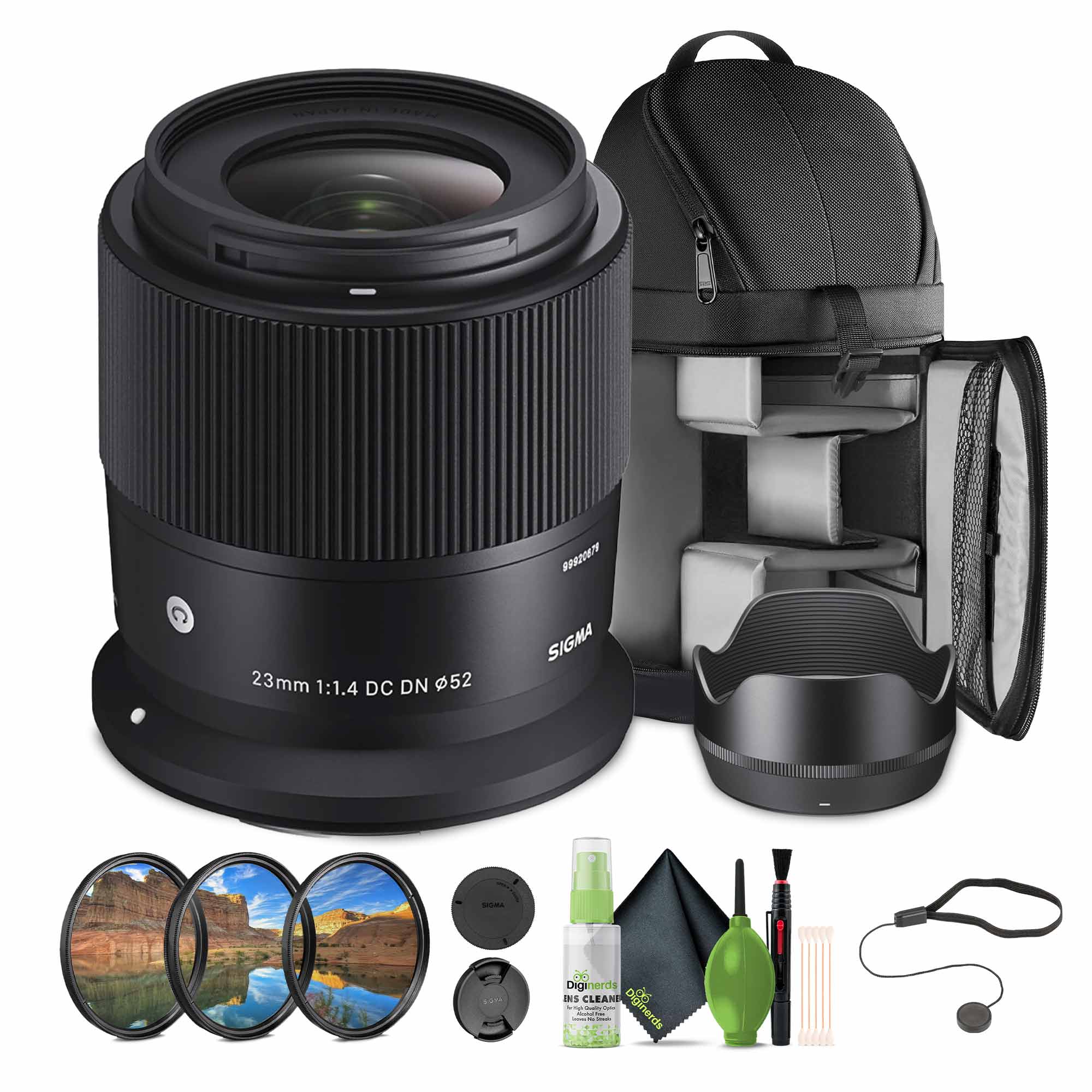 Sigma 23mm f/1.4 DC DN Contemporary Lens Fuji X Bundle