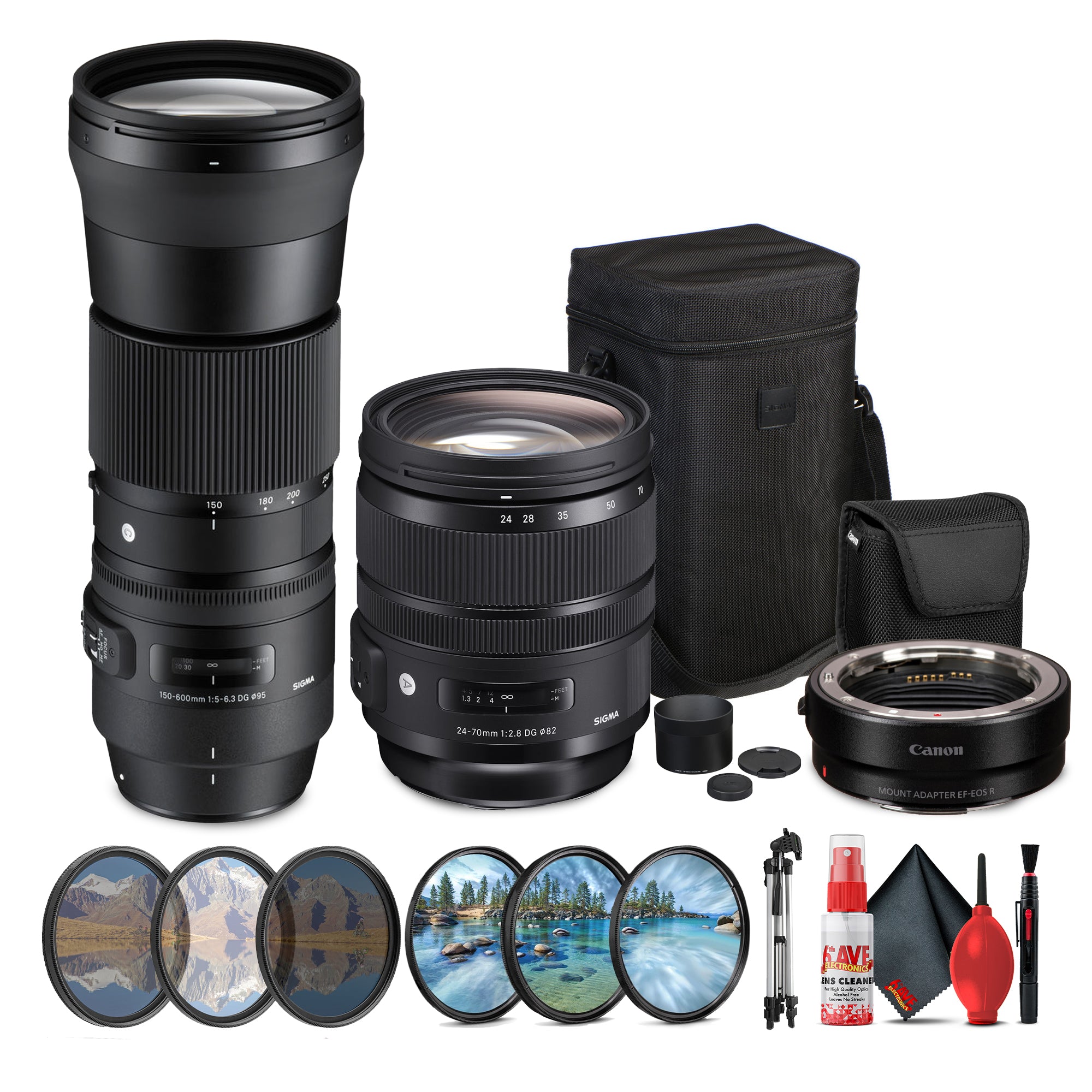 Sigma 24-70 and 150-600 Canon EF Mount Double Lens Bundle