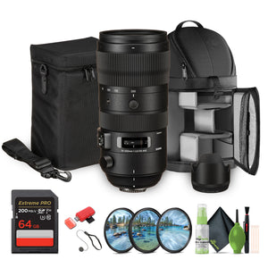 Sigma 70-200mm f/2.8 DG OS HSM Sports Lens for Nikon F Bundle 1