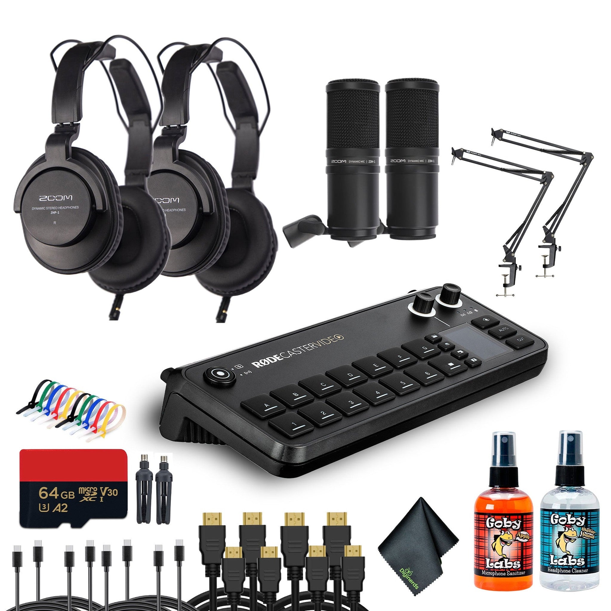 RODECaster Video All-in-One Production Console + Studio Headphones + Microphone + More