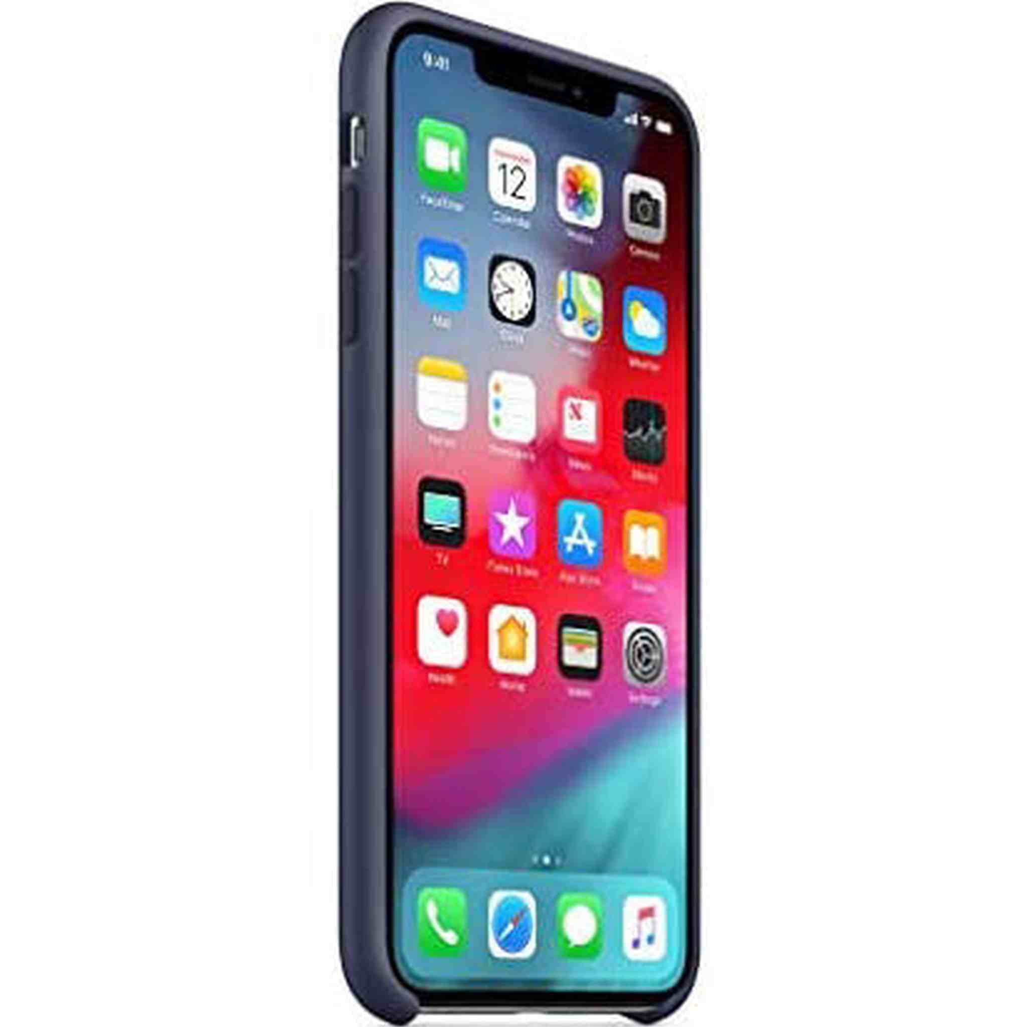 Apple Silicone Case for iPhone Xs Max - Midnight Blue - Used Apple
