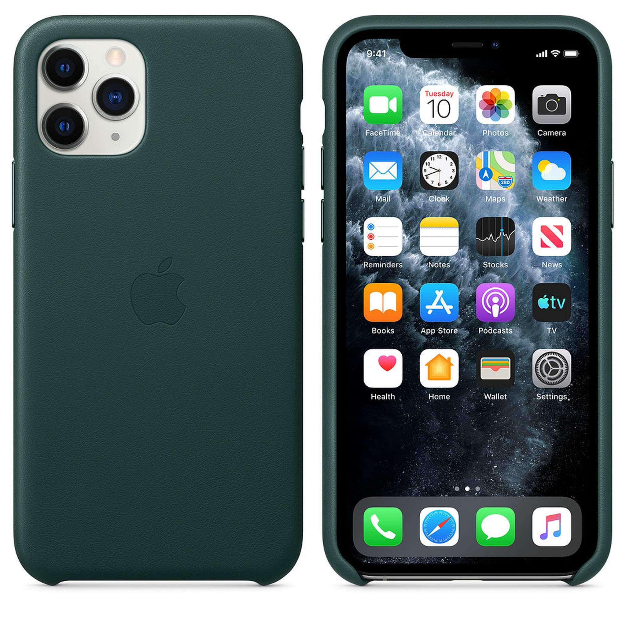 Apple Leather Case for iPhone 11 Pro - Forest Green - Used Apple