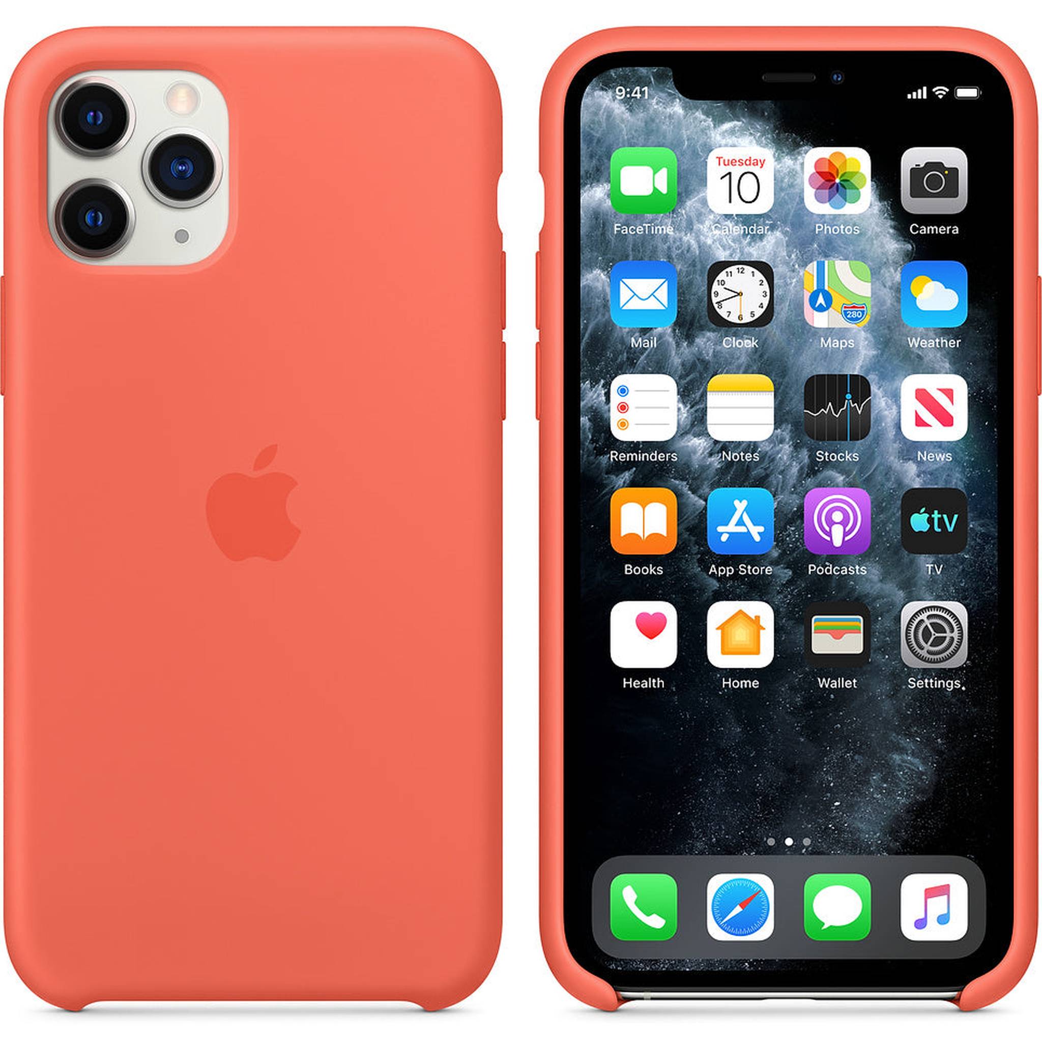 Apple Silicone Case for iPhone 11 Pro - Clementine Orange - Used Apple