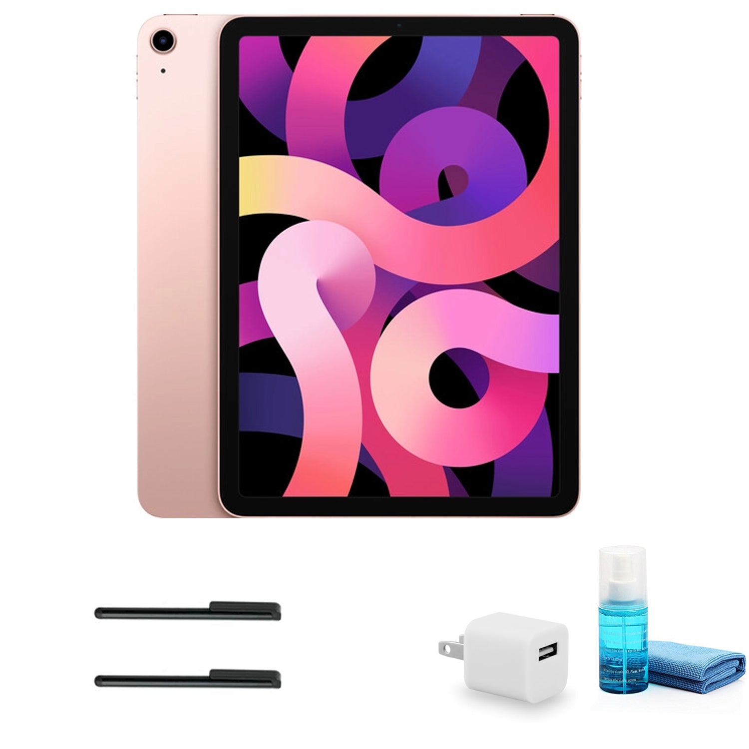 Apple 10.9 Inch iPad Air (64GB, Wi-Fi Only, Rose Gold) with LCD Cleaner Bundle