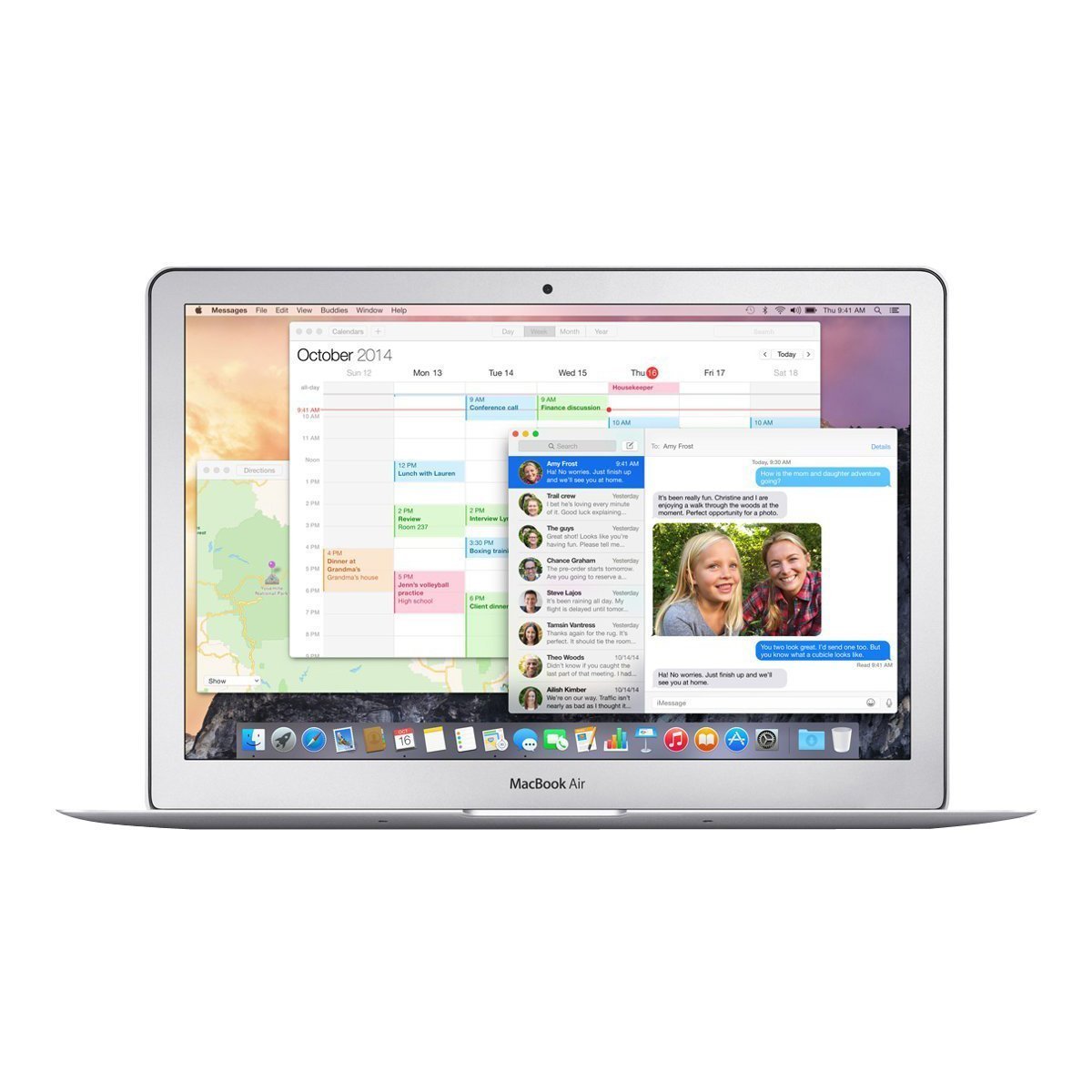 Apple MacBook Air MJVM2LL/A 11.6-Inch Laptop 1.6 GHz Intel Core i5, 128 GB SSD, Integrated Intel HD Graphics 6000, Mac OS X 10.10 Yosemite