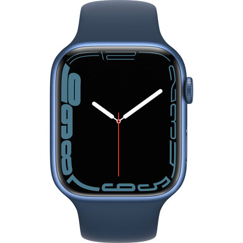Apple Watch Series 7 GPS + Cellular, 45mm Blue Aluminum Case with Abyss Blue Sport Band - Regular