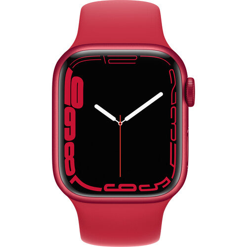 Apple Watch Series 7 GPS + Cellular, 45mm (Product) RED Aluminum Case with (Product) RED Sport Band - Regular