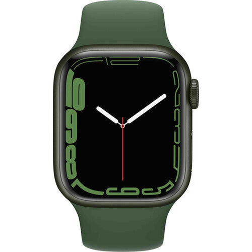 Apple Watch Series 7 GPS, 41mm Green Aluminum Case with Clover Sport Band - Regular - Used Apple