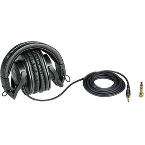 Audio-Technica ATH-M30x Professional Studio Monitor Headphones, Black Audio-Technica