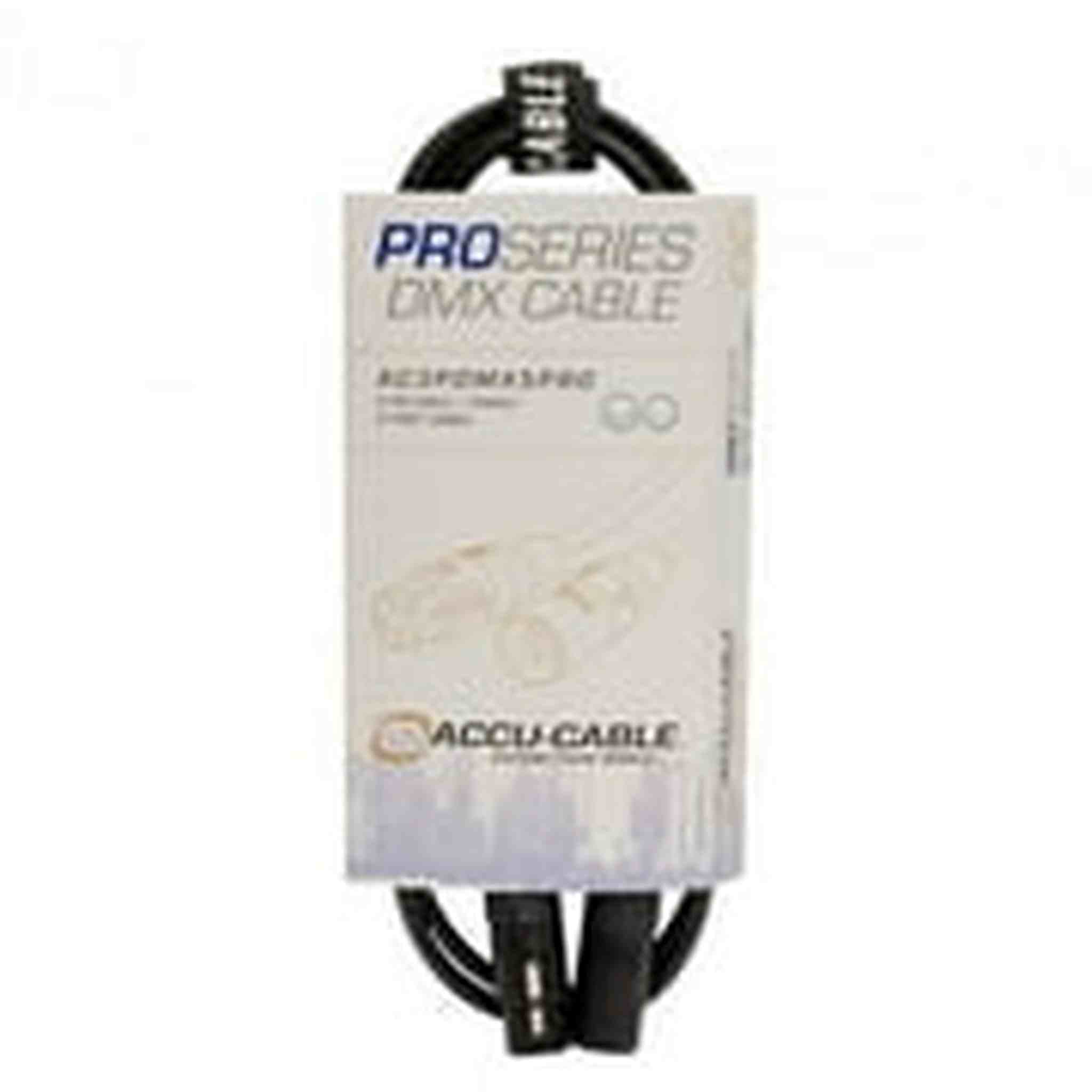 Accu Cable, PRO Series DMX Stage Light Cable, 3 Pin Connection AC3PDMX25PRO 25 FT Accu