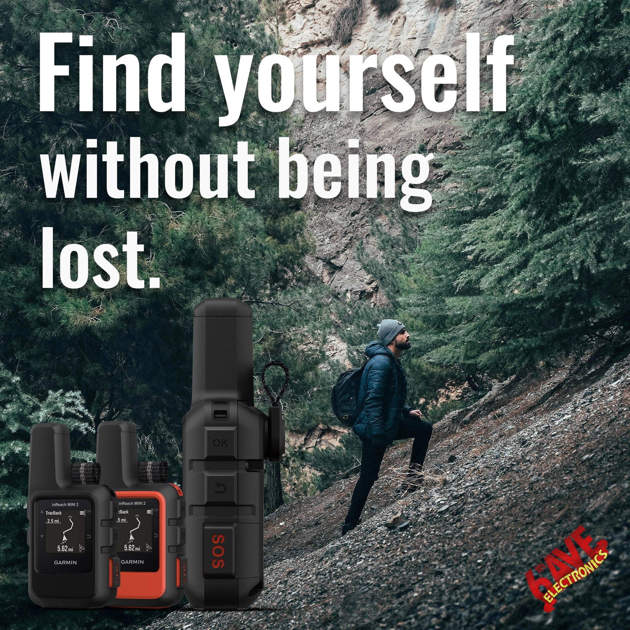 Garmin inReach Mini 2 Satellite Communicator Handheld for Hiking Bundle - Red