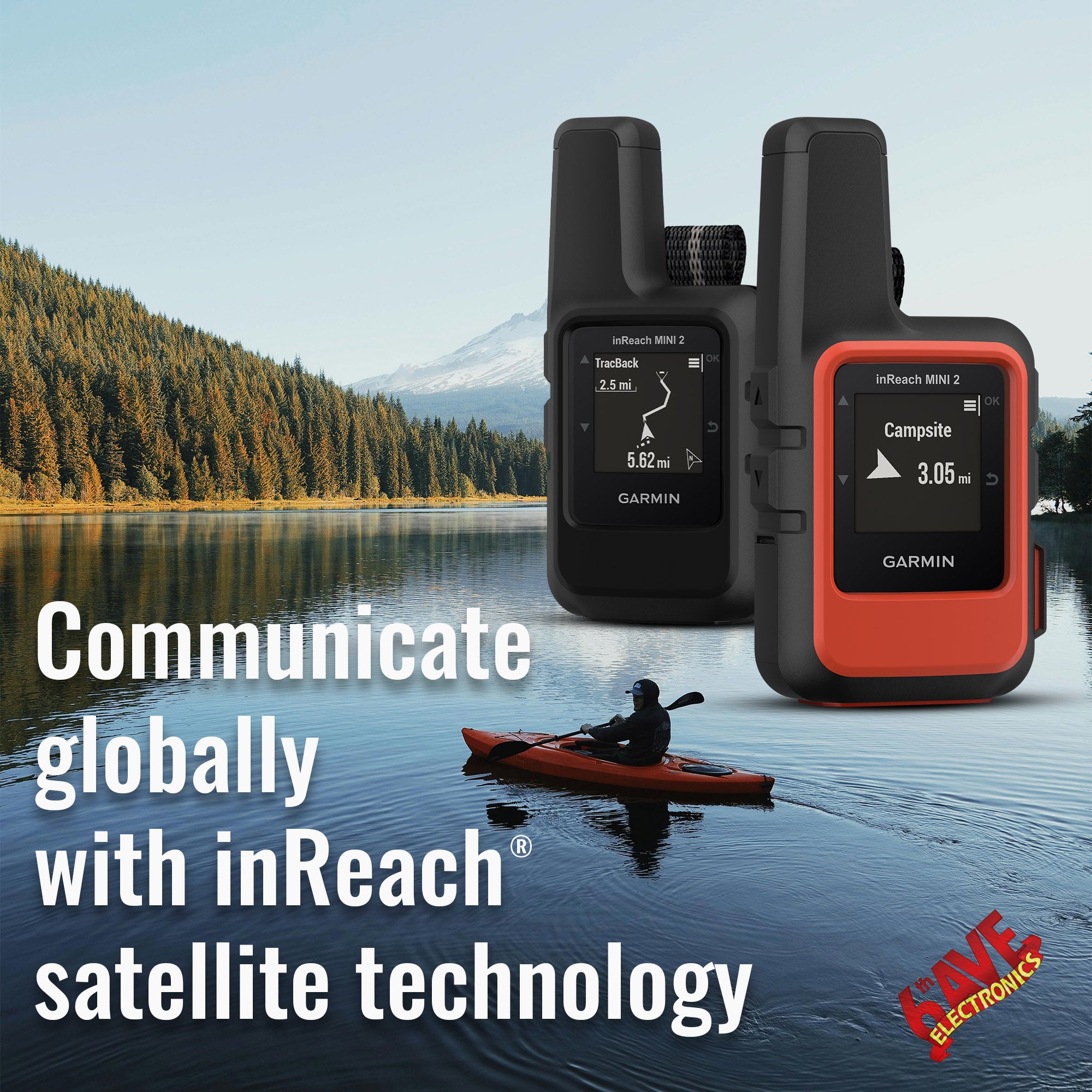 Garmin inReach Mini 2 Satellite Communicator Handheld for Hiking Bundle - Black