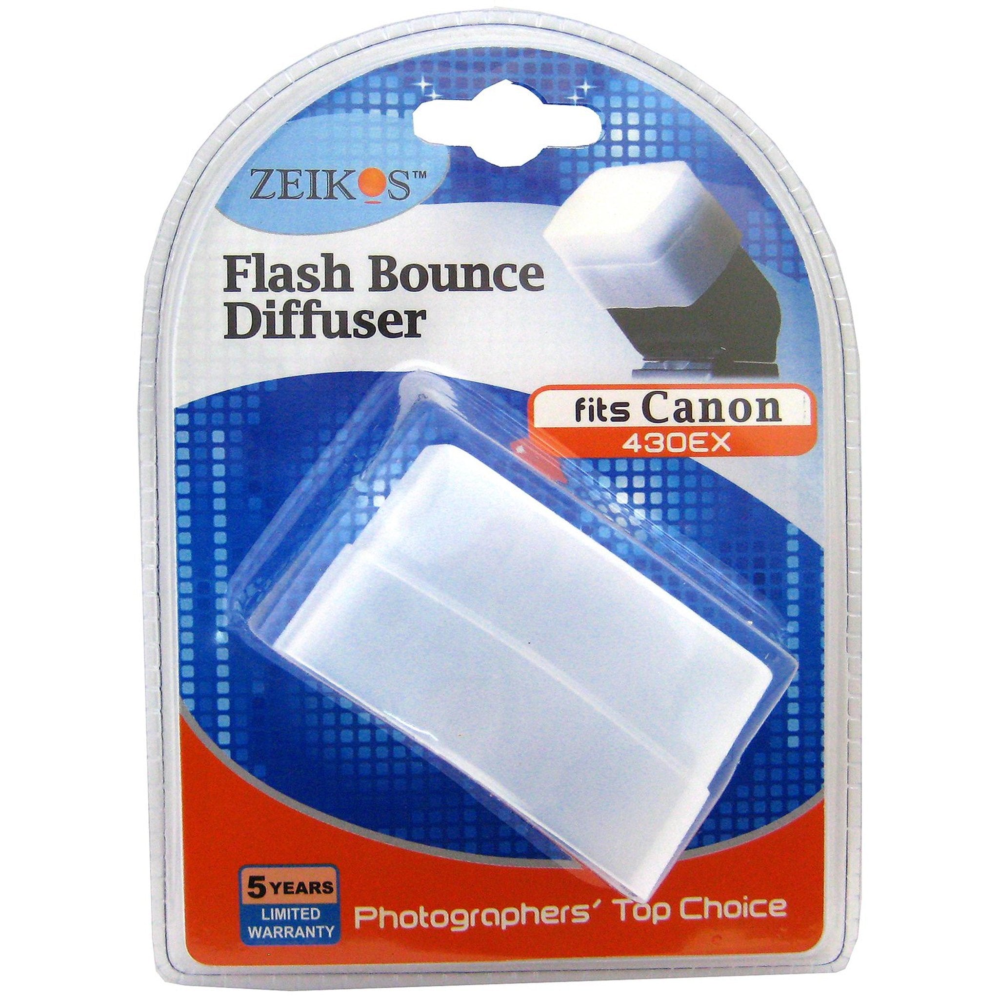 Zeikos ZE-HD430 Hard Flash Diffusor for Canon 430EX Flash White