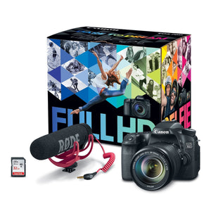 Canon EOS 70D Video Creator Kit with 18-135mm Lens, Rode VIDEOMIC GO and Sandisk 32GB SD Card Class 10 - Wi-Fi Enabled Canon