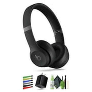 Beats Solo 4 Wireless On-Ear Headphones Matte Black Bundle With Accessories Beats