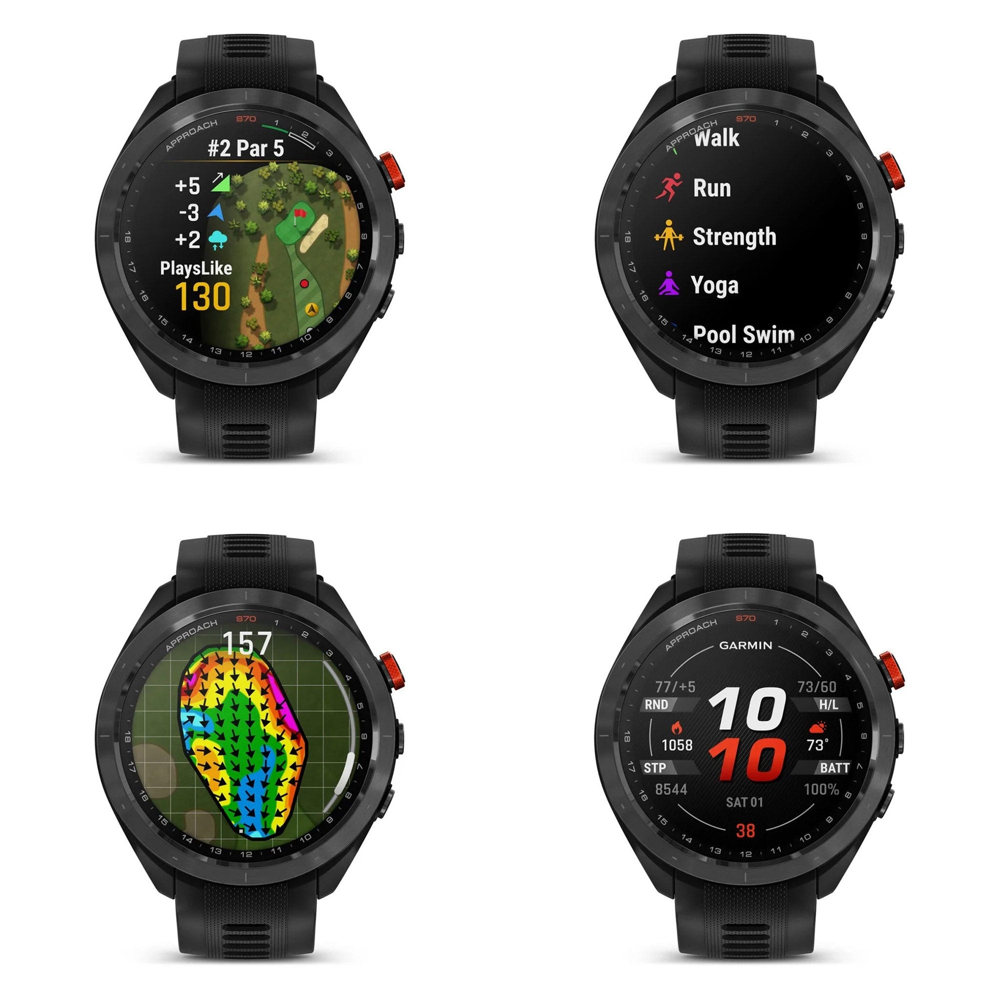 Garmin Approach S70 47MM Fitness Tracker Watch GPS Golf Smartwatch For Men-Black