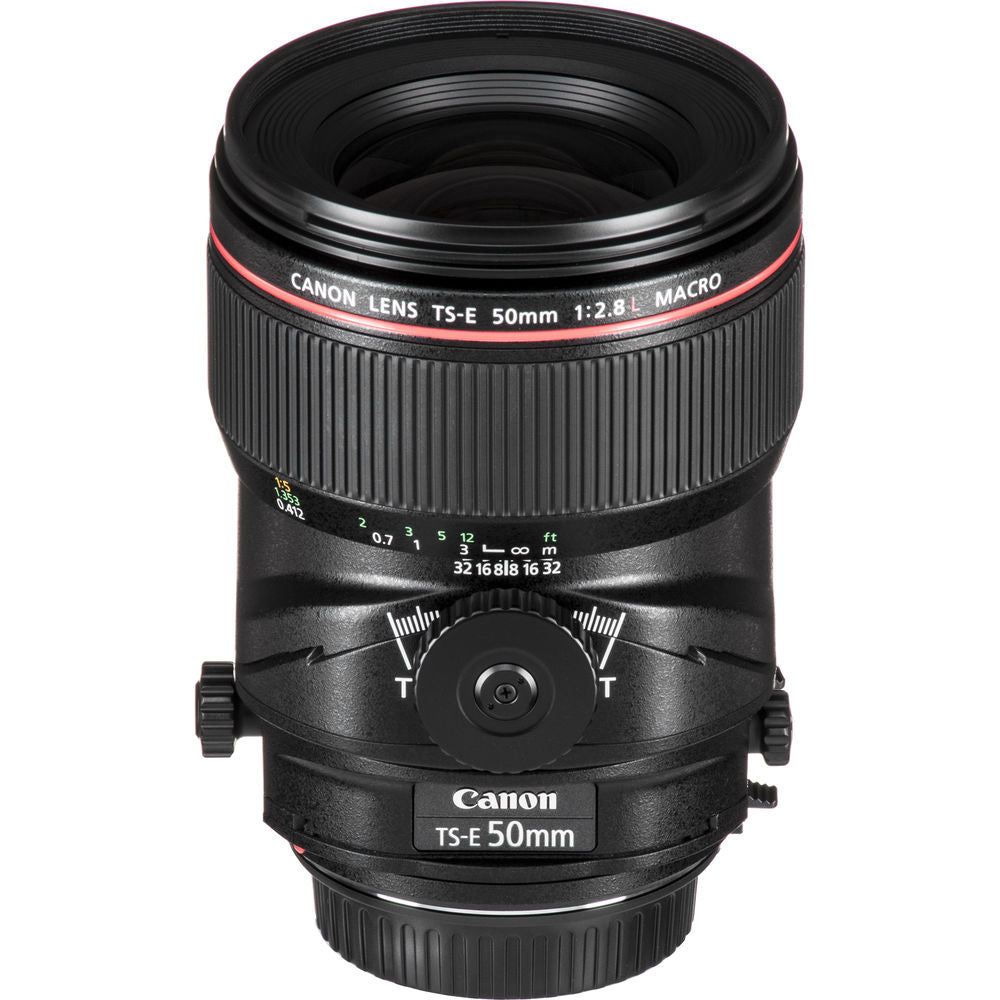 Canon TS-E 50mm f/2.8L Macro Tilt-Shift Lens with BONUS Bundle | Memory | Backpack | Monopod | Cleaning Kit | Intl Model