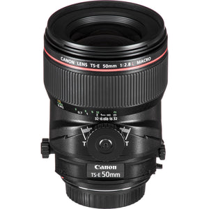Canon TS-E 50mm f/2.8L Macro Tilt-Shift Lens with BONUS 128GB Memory Card and Canon Carrying Case Combo Special Intl Model