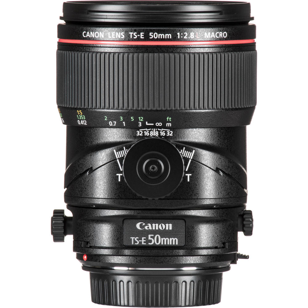 Canon TS-E 50mm f/2.8L Macro Tilt-Shift Lens with BONUS Bundle | Memory | Backpack | Monopod | Cleaning Kit | Intl Model
