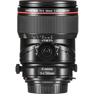 Canon TS-E 50mm f/2.8L Macro Tilt-Shift Lens with BONUS 128GB Memory Card and Canon Carrying Case Combo Special Intl Model