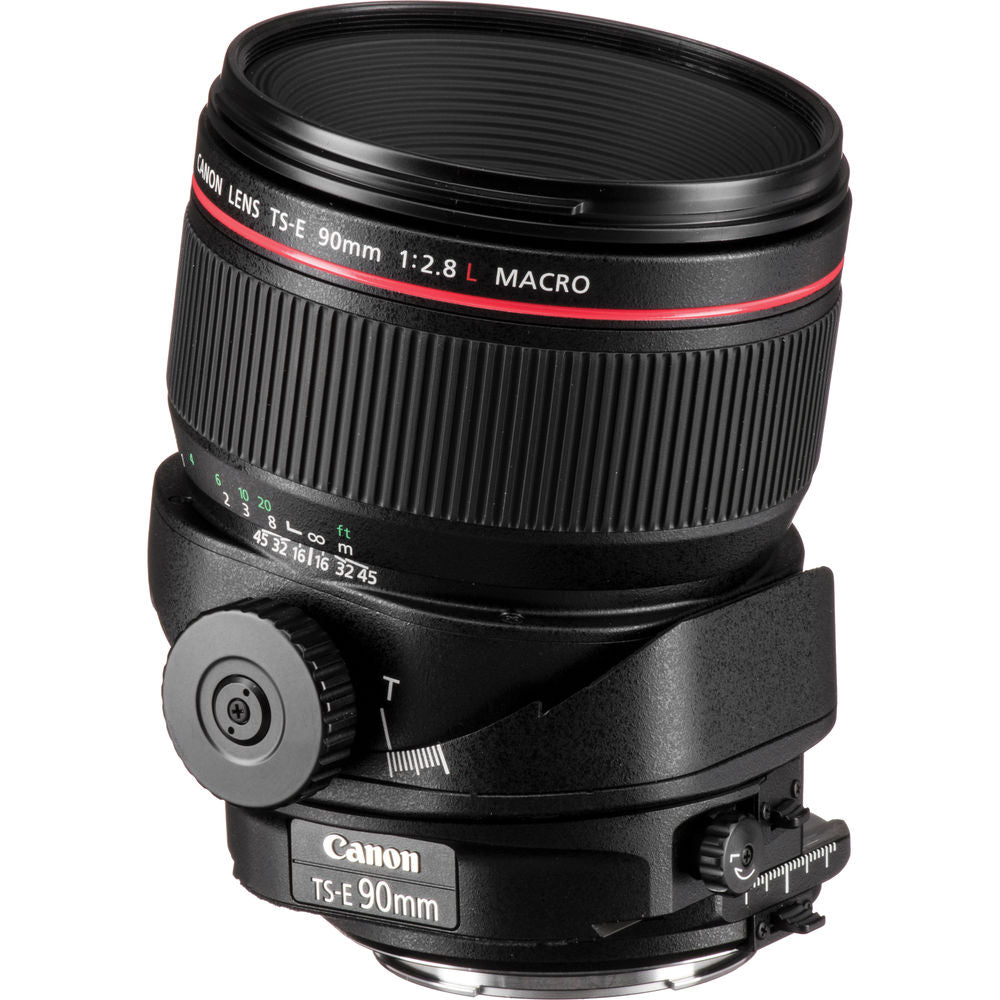Canon TS-E 90mm f/2.8L Macro Tilt-Shift Lens with BONUS Bundle | Memory | Backpack | Monopod | Cleaning Kit | Intl Model