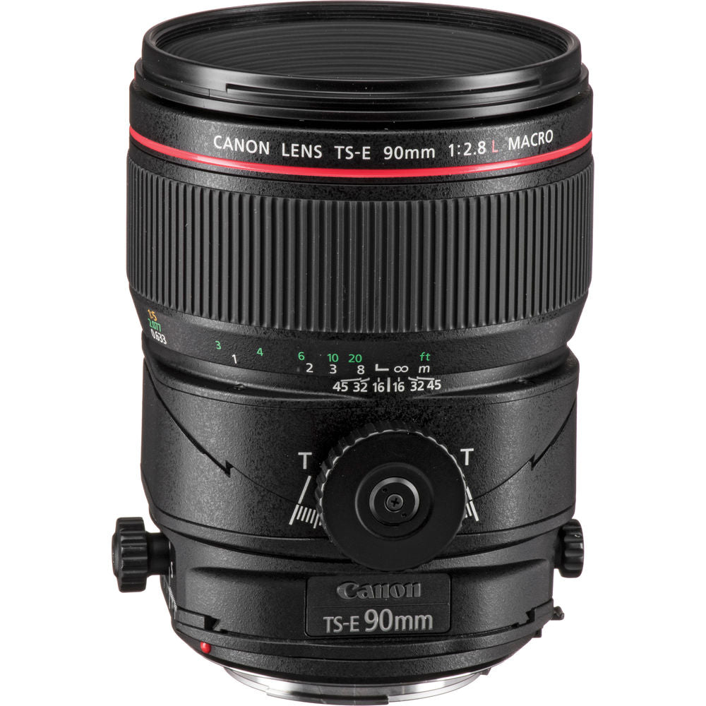 Canon TS-E 90mm f/2.8L Macro Tilt-Shift Lens with BONUS Bundle | Memory | Backpack | Monopod | Cleaning Kit | Intl Model