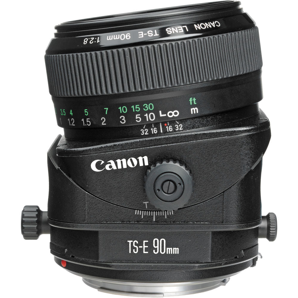 Canon TS-E 90mm f/2.8 Tilt-Shift Lens with BONUS Bundle | Memory | Backpack | Monopod | Cleaning Kit | Intl Model