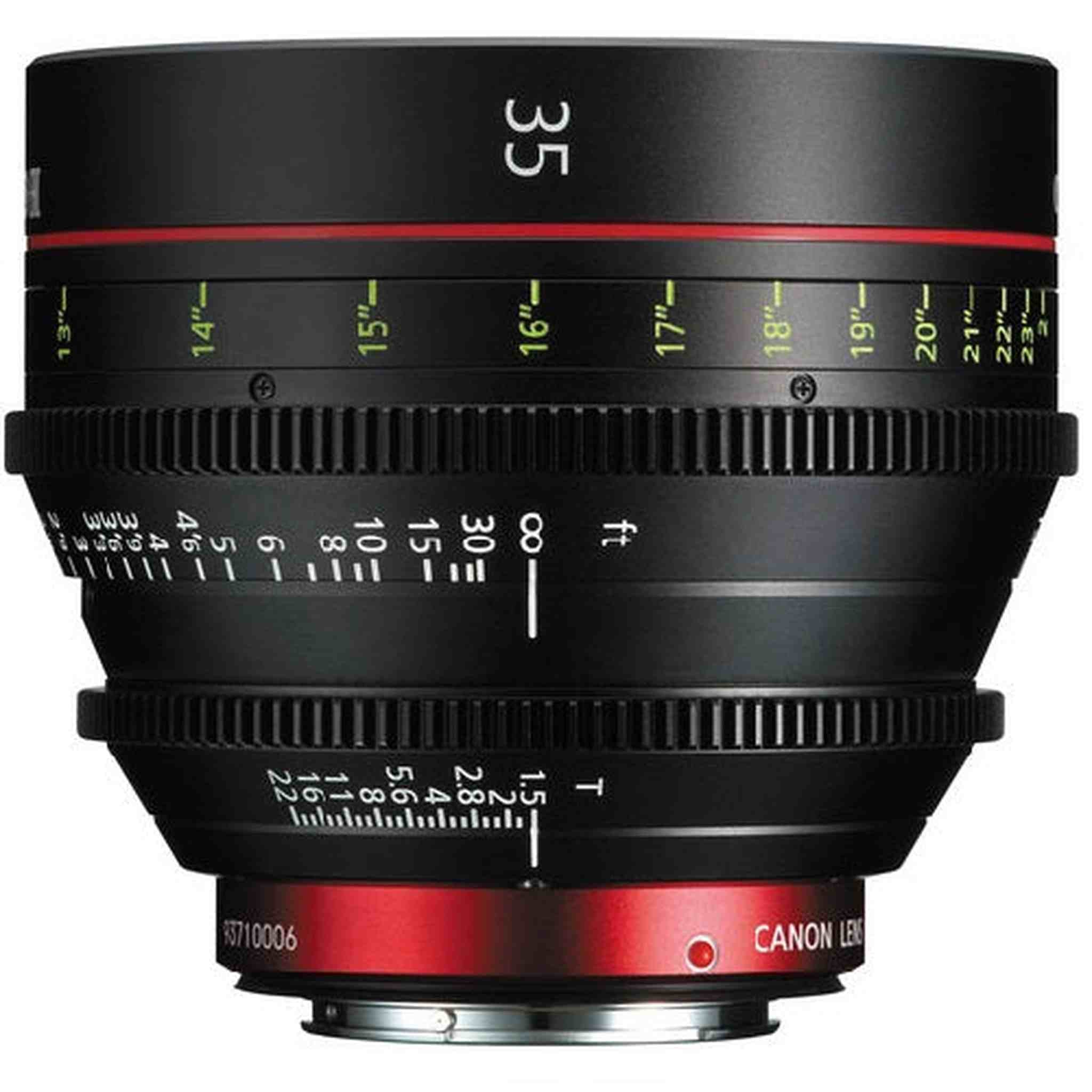 Canon CN-E 35mm T1.5 L F Cine Prime Lens EF Mount - International Version No Warranty 6ave Electronics