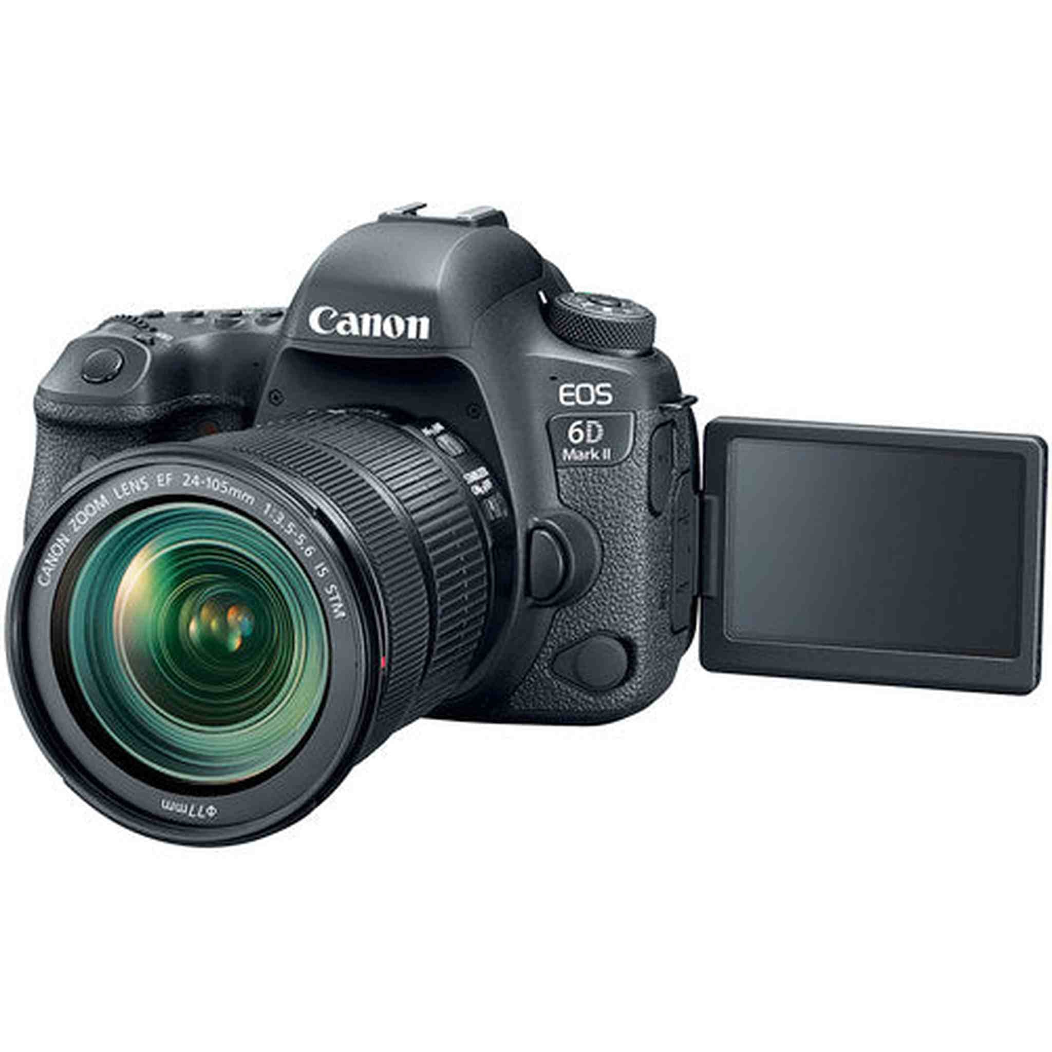 Canon EOS 6D Mark II DSLR Camera with EF 24-105mm f/3.5-5.6 IS STM Lens - Black International Model Canon