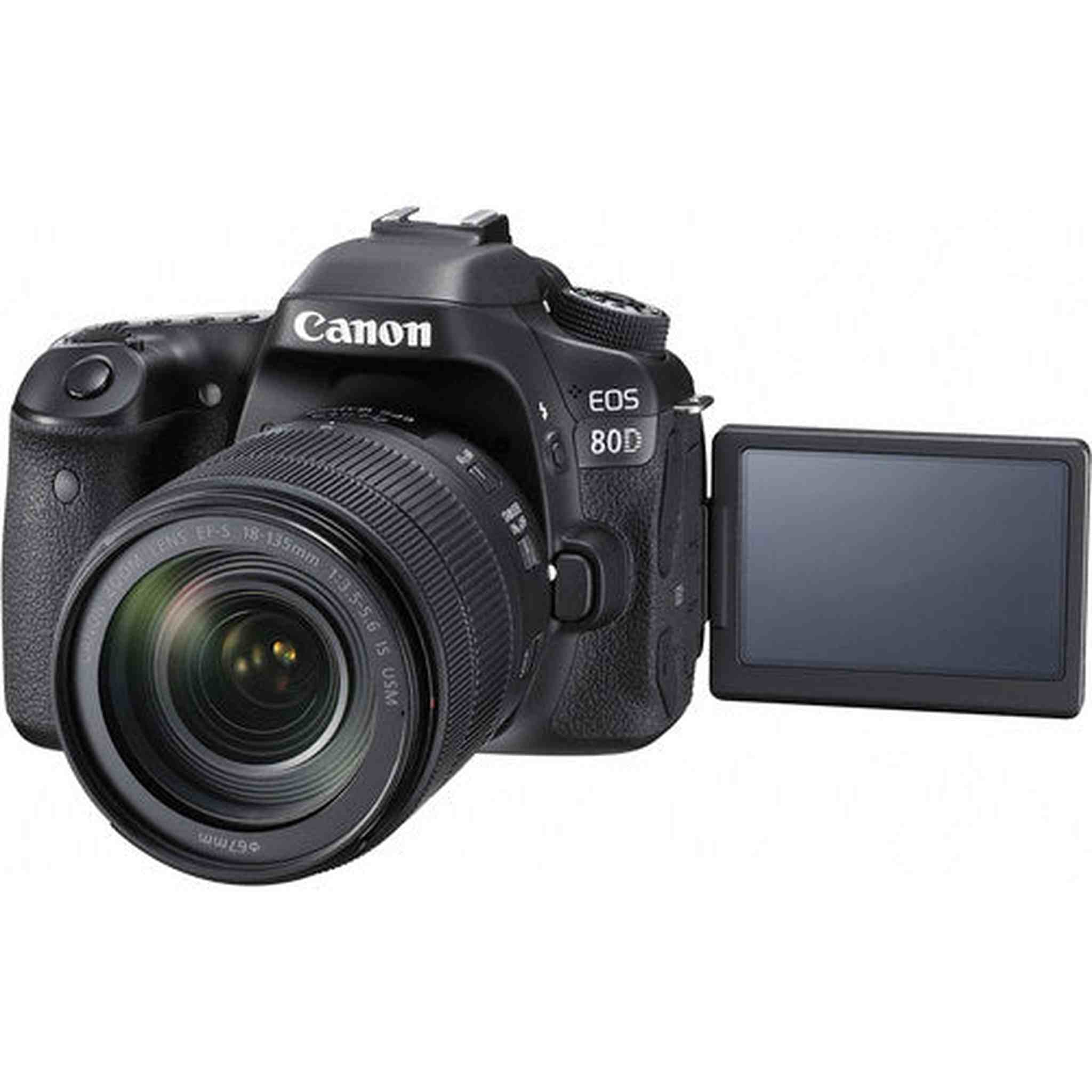 Canon Digital SLR Camera Body EOS 80D and EF-S 18-135mm f/3.5-5.6 Image Stabilization USM Lens with 24.2 Megapixel APS-C CMOS Sensor and Dual