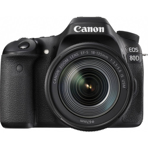 Canon Digital SLR Camera Body [EOS 80D] and EF-S 18-135mm f/3.5-5.6 Image Stabilization USM Lens with 24.2 Megapixel (APS-C) CMOS Sensor and Dual Pixel CMOS AF - Black (International Model)