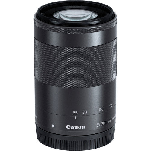 Canon EOS M50 Mirrorless Camera Body and EF-M15-45mm + EF-M 55-200mm Lenses and with Dual Pixel CMOS AF and 4K Video - Black
