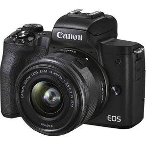 Canon EOS M50 Mark II Black + EF-M 15-45mm & EF-M 55-200mm is STM Bundle