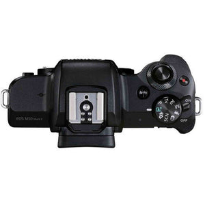 Canon EOS M50 Mark II Black + EF-M 15-45mm & EF-M 55-200mm is STM Bundle