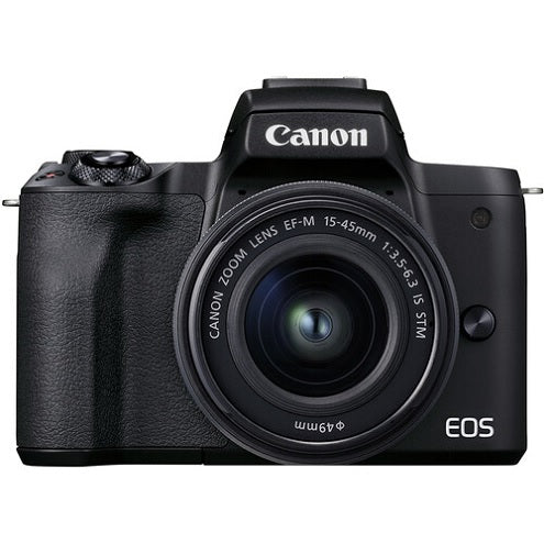 Canon EOS M50 Mark II + EF-M 15-45mm is STM Kit Black International Version