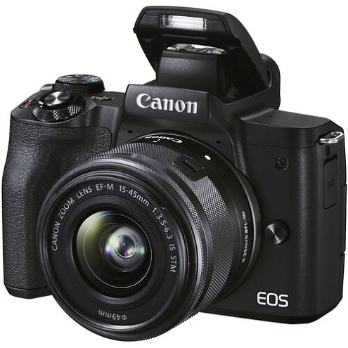 Canon EOS M50 Mark II + EF-M 15-45mm is STM Kit Black International Version