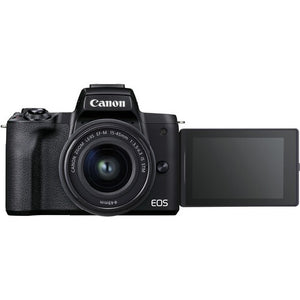 Canon EOS M50 Mark II + EF-M 15-45mm is STM Kit Black International Version