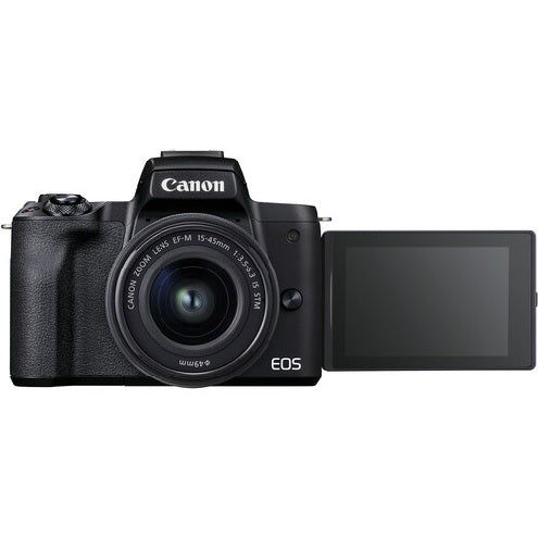 Canon EOS M50 Mark II + EF-M 15-45mm is STM Kit Black International Version
