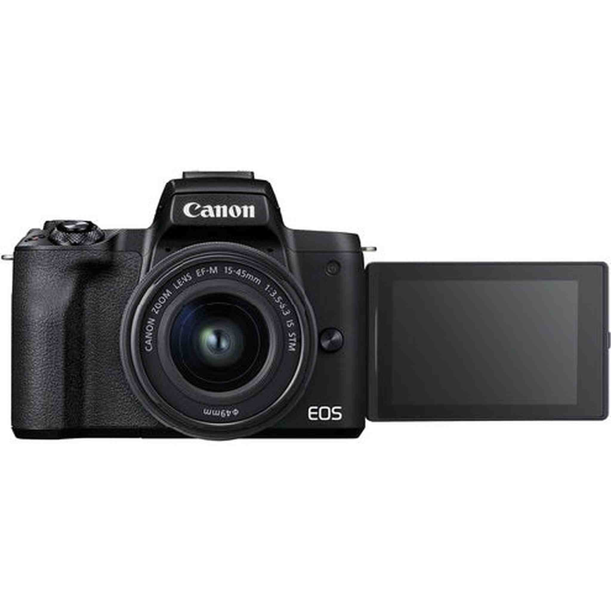 Canon EOS M50 Mark II + EF-M 15-45mm is STM Kit Black International Version Canon