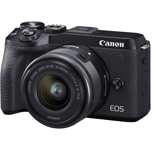 Canon EOS M6 Mark II Mirrorless Digital Camera + 15-45mm Lens - Black