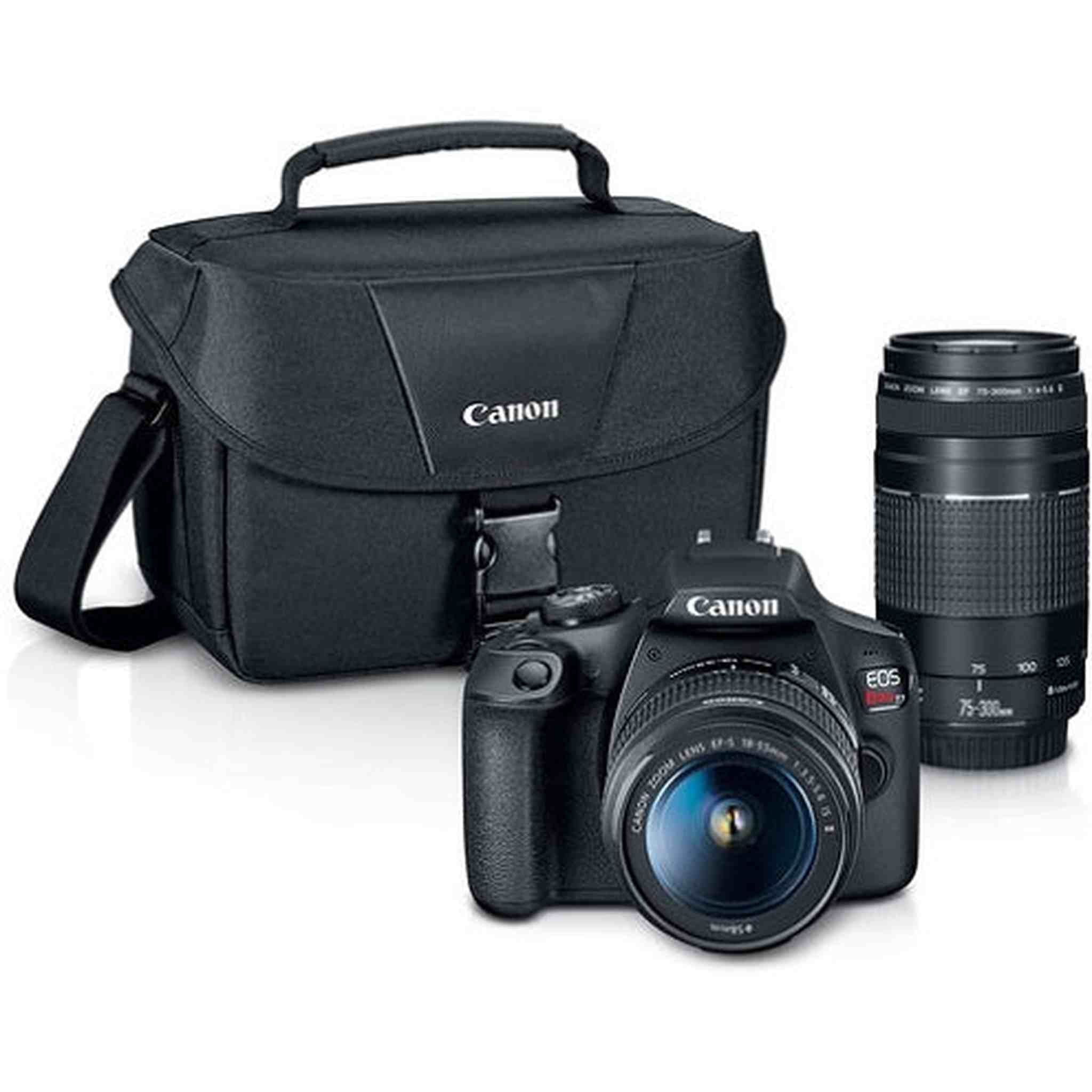 Canon EOS Rebel T7 DSLR Camera with 18-55mm and 75-300mm Lenses 2727C021 Canon