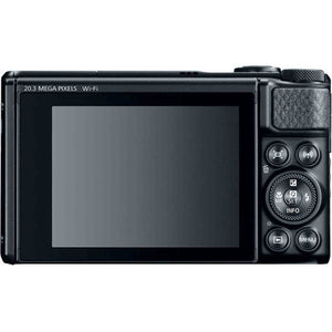 Canon PowerShot SX740 Digital Camera w/40x Optical Zoom & 3 Inch Tilt LCD - 4K VIdeo, Wi-Fi, NFC, Bluetooth Enabled Black - Reconditioned
