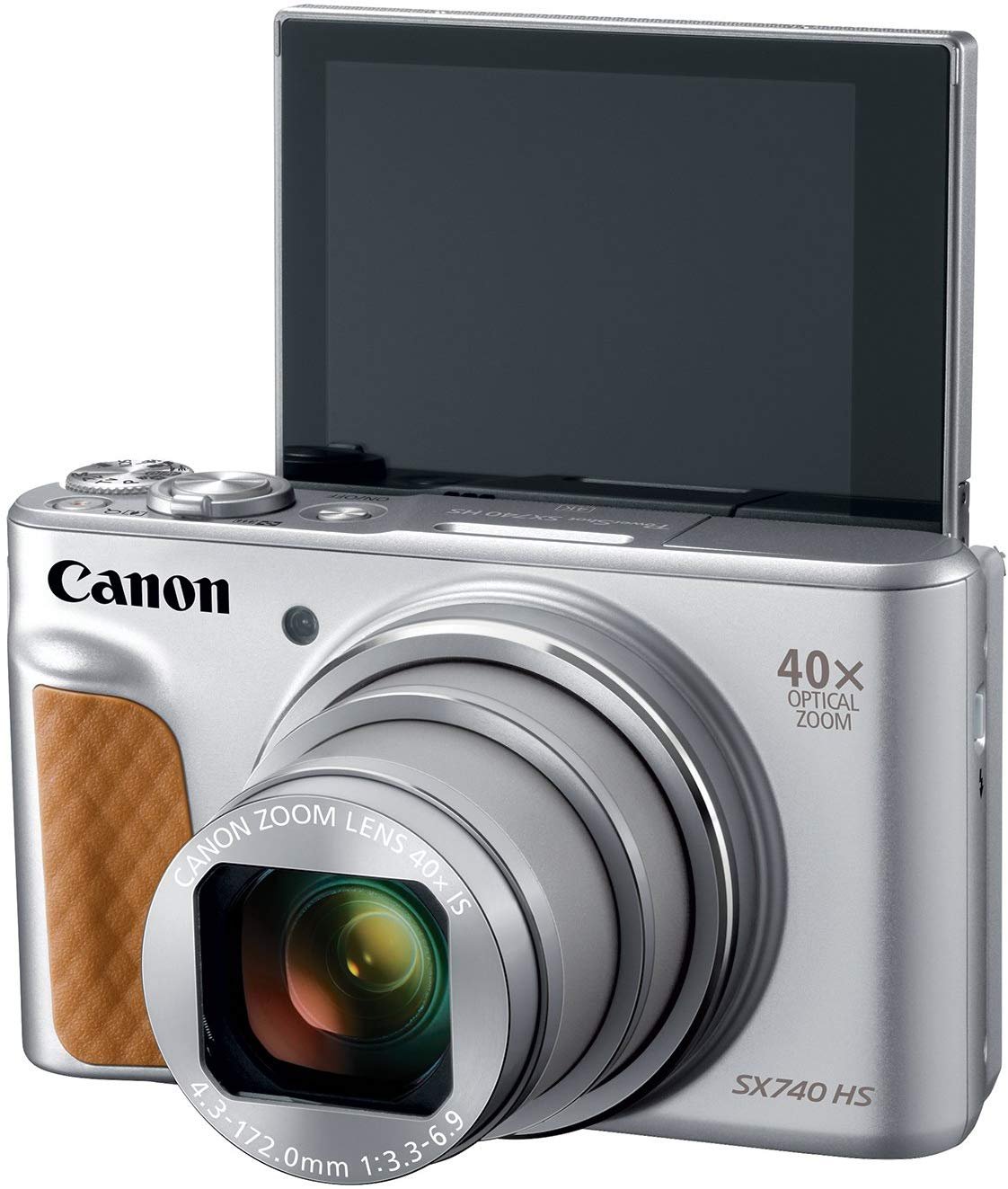 Canon PowerShot SX740 Digital Camera w/40x Optical Zoom & 3 Inch Tilt LCD - 4K VIdeo, Wi-Fi, NFC, Bluetooth Enabled (Silver)