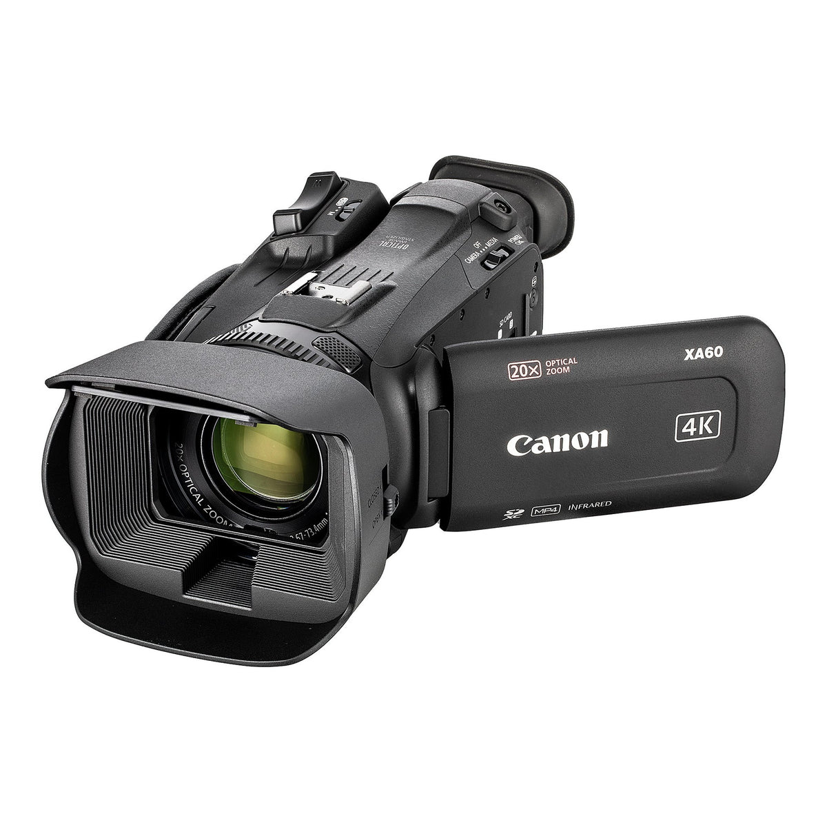 Canon XA60 PAL Professional UHD 4K Camcorder + Microphone + 7" Monitor + More Bundle