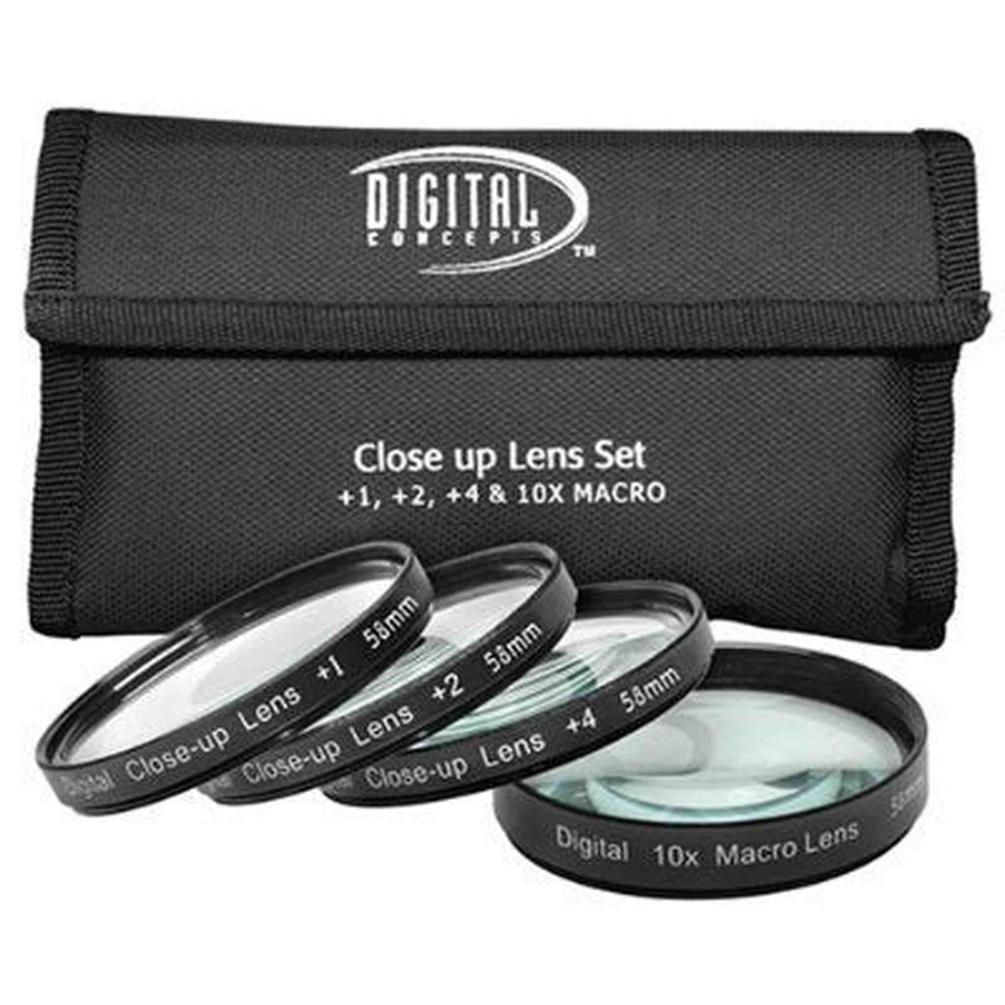 Digital Concepts cl-58 58mm 4-Piece Multi-Coated Camera Lens Filter Sets